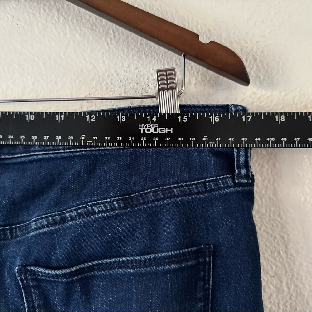 Dark Academia Indie Sleaze Mid Rise Dark Wash Skinny Jeans Size 8 Minimalist - Picture 12 of 16